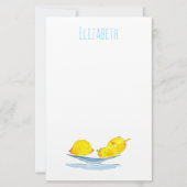 Gelbe Zitronen Fruchtkunst Briefpapier (Vorderseite)