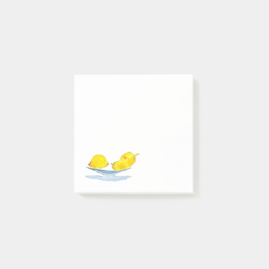 Gelbe Zitronen Fruchtkunst Post-it Klebezettel (Vorderseite)