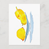 Gelbe Zitronen Fruchtkunst Postkarte (Vorderseite)