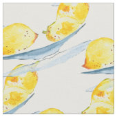 Gelbe Zitronen Fruchtkunst Stoff (Nahaufnahme)