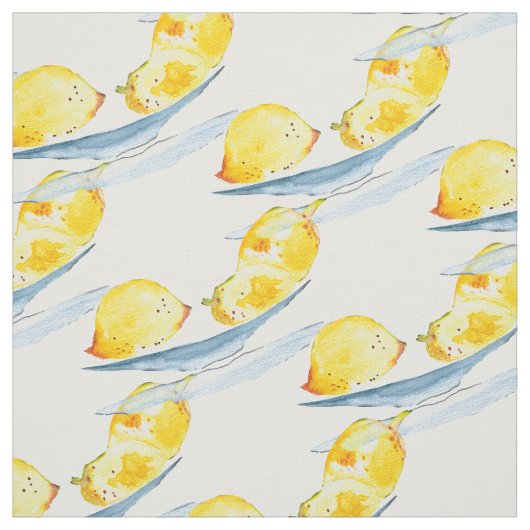 Gelbe Zitronen Fruchtkunst Stoff (Muster)
