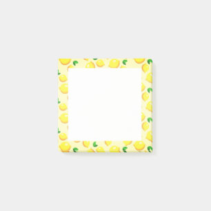 Gelbe Zitronen gerahmte Haftnotizen Post-it Klebezettel