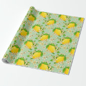gelbe Zitronen Geschenkpapier (Ungerollt)