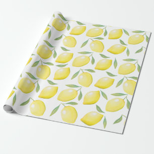 Gelbe Zitronen Geschenkpapier