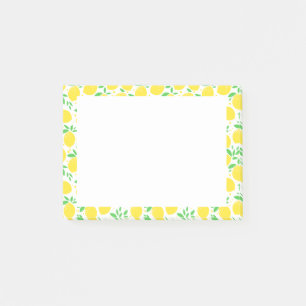 Gelbe Zitronen Haftnotizen Post-it Klebezettel