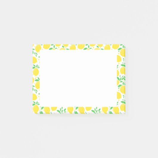 Gelbe Zitronen Haftnotizen Post-it Klebezettel (Vorderseite)