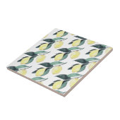 Gelbe Zitronen in Aquarellfarben Nahtloses Muster Fliese (Seite)