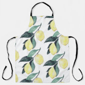 Gelbe Zitronen in Aquarellfarben Nahtloses Muster Schürze (Vorderseite)