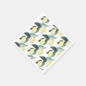 Gelbe Zitronen in Aquarellfarben Nahtloses Muster Serviette (Ecke)