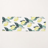 Gelbe Zitronen in Aquarellfarben Nahtloses Muster Yogamatte (Vorderseite (Horizontal))