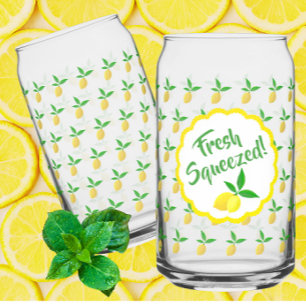 Gelbe Zitronen-Limonade Dosenglas