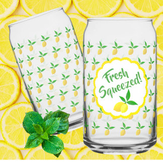 Gelbe Zitronen-Limonade Dosenglas