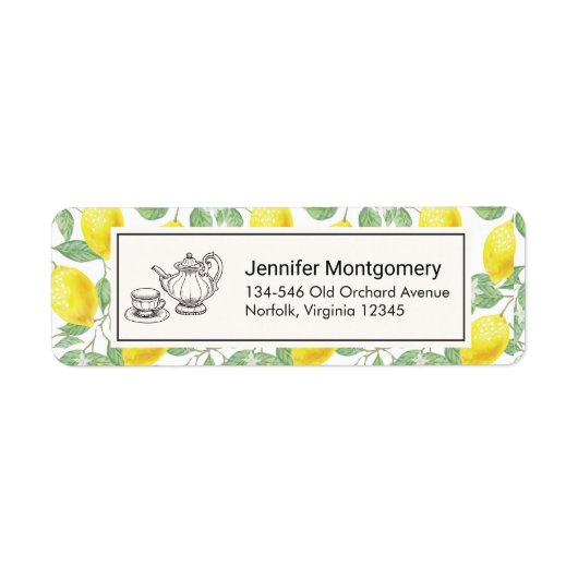 Gelbe Zitronen mit grünen Blätter Muster (Vorne)