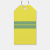 Gelbe Zitronen mit grünen Blätter Muster Vielen Da Geschenkanhänger (Rückseite)