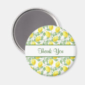 Gelbe Zitronen mit grünen Blätter Muster Vielen Da Magnet (Vorderseite/Rückseite)
