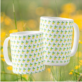 Gelbe Zitronen Monogramm Kaffeetasse