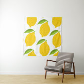 Gelbe Zitronen, nahtlos künstlerisches Muster. Wandteppich (Beispiel)