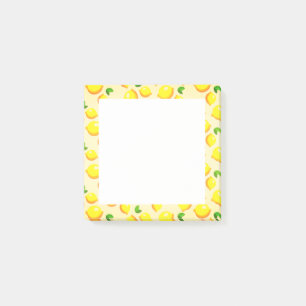 Gelbe Zitronen Post-it Klebezettel