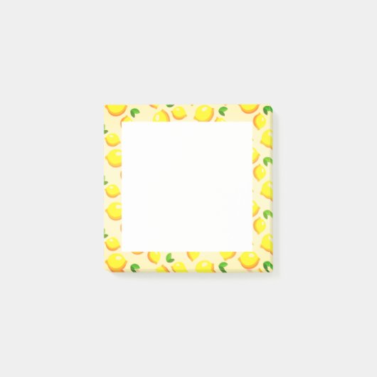 Gelbe Zitronen Post-it Klebezettel (Vorderseite)