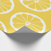 Gelbe Zitronen-Scheibe-Packpapier-Rolle Geschenkpapier (Ecke)