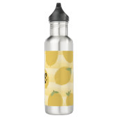Gelbe Zitronen Sommerfrüchte Wasserfarben Spaß hel Edelstahlflasche (Rechts)