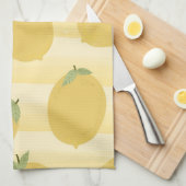 Gelbe Zitronen Sommerfrüchte Wasserfarben Spaß hel Handtuch (Viertel Falte)
