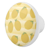 Gelbe Zitronen Sommerfrüchte Wasserfarben Spaß hel Keramikknauf (Rechts)