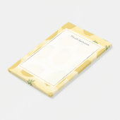 Gelbe Zitronen Sommerfrüchte Wasserfarben Spaß hel Post-it Klebezettel (angewinkelt)