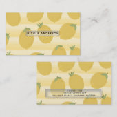 Gelbe Zitronen Sommerfrüchte Wasserfarben Spaß hel Visitenkarte (Vorne/Hinten)