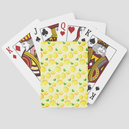 Gelbe Zitronen Spielkarten (Rückseite)