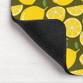 Gelbe Zitronen Tapete Muster Sommer Mousepad (Ecke)