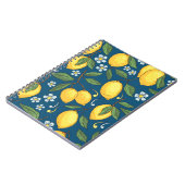 Gelbe Zitronen: tropisches Fruchtmuster. Notizblock (Linke Seite)