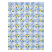 Gelbe Zitronen und Blauer Gingham-Karo Tischdecke (Vorderseite)