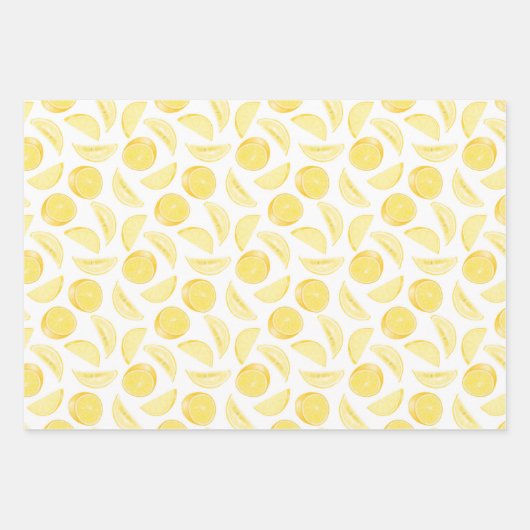 Gelbe Zitronen und Limonen auf dem Weinberg Geschenkpapier Set (Vorderseite 3)