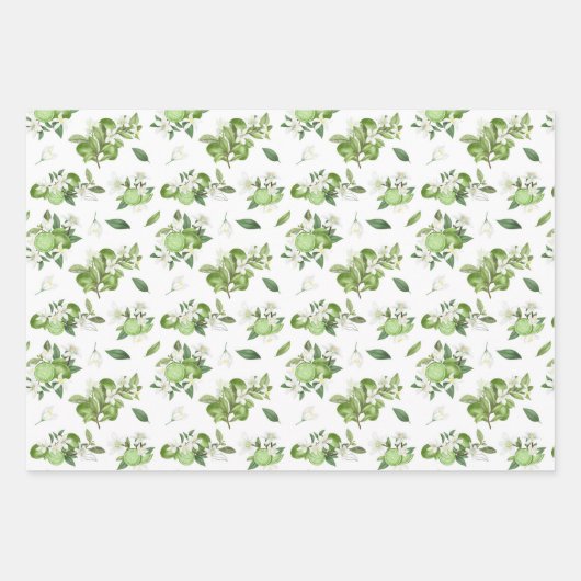 Gelbe Zitronen und Limonen auf dem Weinberg Geschenkpapier Set (Vorderseite 2)