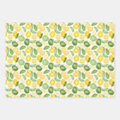 Gelbe Zitronen und Limonen auf dem Weinberg Geschenkpapier Set (Vorderseite)