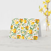 Gelbe Zitronen und Zitronenbäume Schöne Blume Karte (Gelbe Blume)