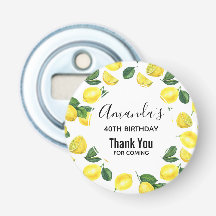 Gelbe Zitronen Wasserfarben Fruchtmuster Geburtsta