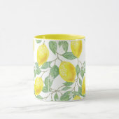 Gelbe Zitronen zur Weingestaltung Tasse (Zentrum)