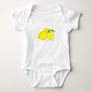 Gelbe Zitronenfrüchte Baby Strampler