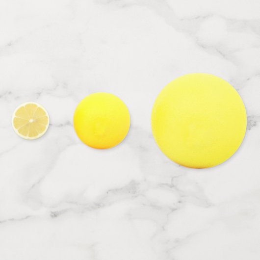 Gelbe Zitronenfrüchte, frisch Konfetti (Rückseiten)