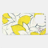 Gelbe Zitronenfrüchte handgezeichnete Abbildung Case-Mate iPhone Hülle (Rückseite (Horizontal))