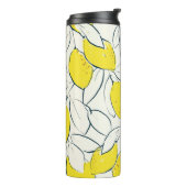 Gelbe Zitronenfrüchte handgezeichnete Abbildung Thermosbecher (Nach links gedreht)