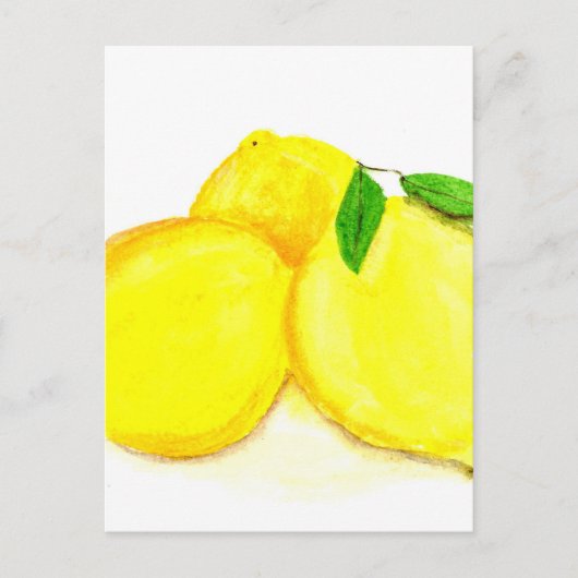 Gelbe Zitronenfrüchte Postkarte (Vorderseite)