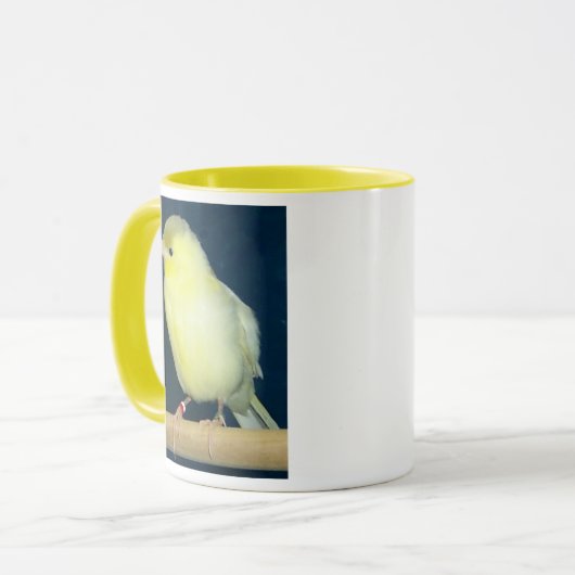 Gelbe zitronengelbe Tasse (Vorderseite Links)