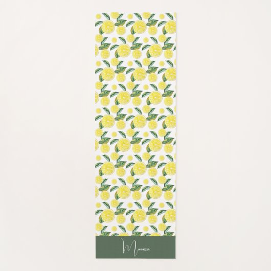 Gelbe Zitronenschale Wasserfarben Kunst, Dichtung Yogamatte (Vorderseite)