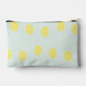 Gelbe Zitronenscheiben auf blau Zubehörtasche (Rückseite)