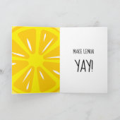 Gelbe Zitronenscheiben Faltschachtel Dankeskarte (Innenseite)