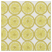 gelbe Zitronenscheiben Stoff (Nahaufnahme)