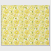 Gelbe Zitronenscheiben Wasserfarbe Geschenkpapier (Flach)